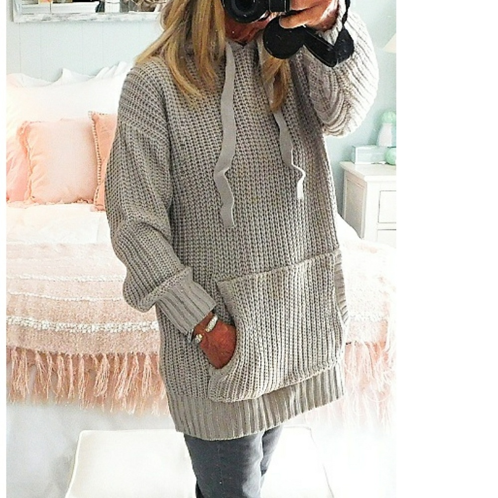 °SALE°°NWT - LT GRAY HOOD SWTR W/ KANGAROO POCKTS - Picture 5 of 7